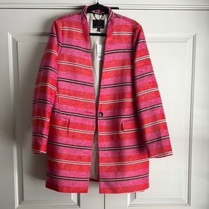 Banana Republic Striped Pink and Red Women's Jacket